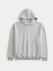 Gray - Hollister Boxy Hoodie - Larawan 4 ng 5