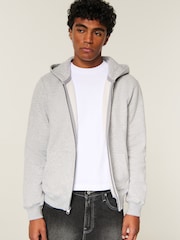 Hollister Grey Slim Hoodie - Image 1 of 4
