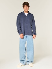 Hollister Blue Boxy Crewneck Sweatshirt - Image 3 of 8