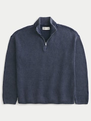 Hollister Blue Boxy Crewneck Sweatshirt - Image 6 of 8