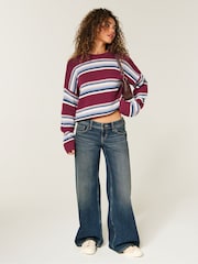 Hollister Red Easy Throw On Jumper - Image 2 of 4