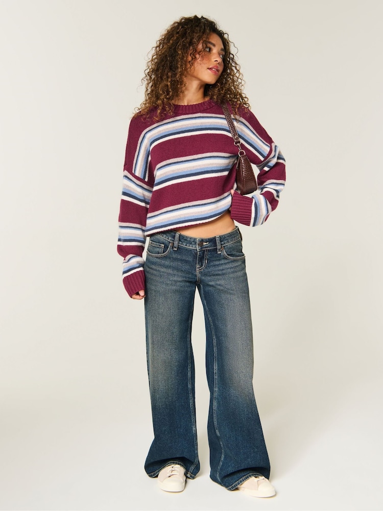 Hollister Red Easy Throw On Jumper - Image 2 of 4