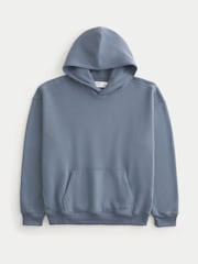 Asul - Hollister Boxy Hoodie - Larawan 1 ng 2