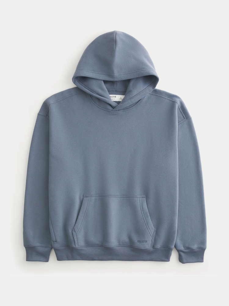 Asul - Hollister Boxy Hoodie - Larawan 1 ng 2