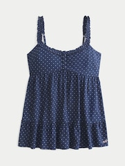 Hollister Blue Babydoll Top - Image 4 of 4