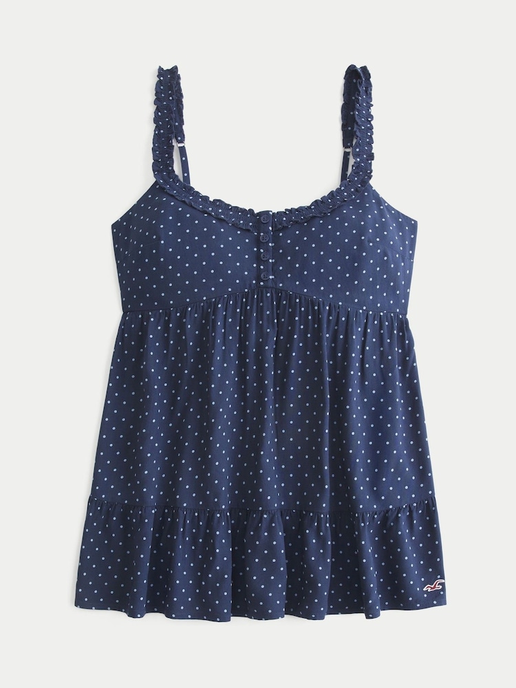 Hollister Blue Babydoll Top - Image 4 of 4 Hollister Blue Babydoll Top - Image 4 of 4