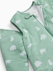 MORI Green Polar Bear Long Sleeve Front Opening Sleeping Bag 2.5 TOG - Image 7 of 8
