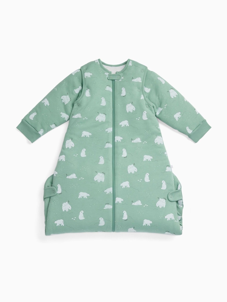 MORI Green Polar Bear Long Sleeve Front Opening Sleeping Bag 2.5 TOG - Image 8 of 8 MORI Green Polar Bear Long Sleeve Front Opening Sleeping Bag 2.5 TOG - Image 8 of 8