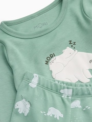 MORI Polar Bear Soft Cotton Pyjamas Set - Imagen 3 de 3