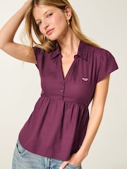 Hollister Red Babydoll Top - Image 1 of 4