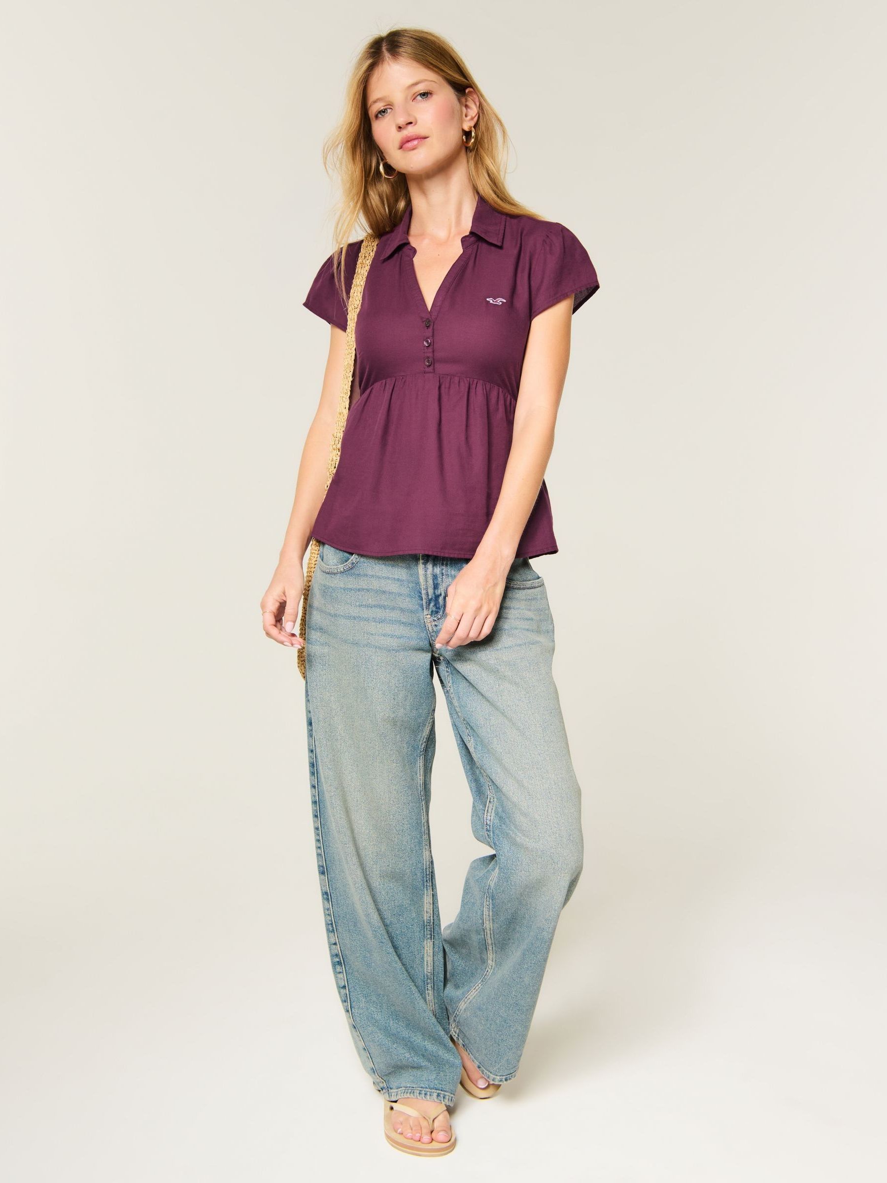 ワンダフルワールド　チェリードットベスト Buy Hollister Red Babydoll Top from Next USA