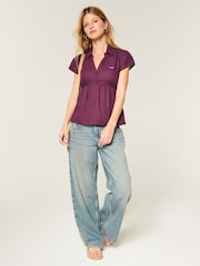 Hollister Red Babydoll Top - Image 3 of 4