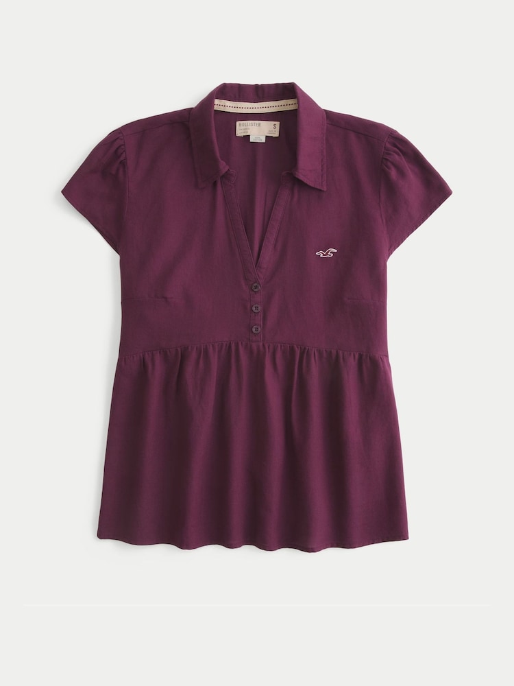 Hollister Red Babydoll Top - Image 4 of 4