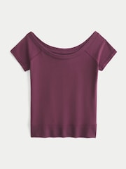 Hollister Scoop Neck T-Shirt - 1суретінің 1 суреті