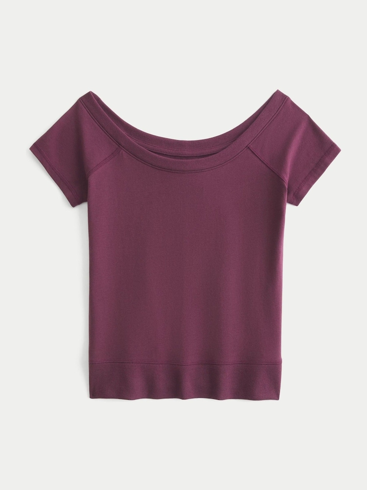 Hollister Scoop Neck T-Shirt - 1суретінің 1 суреті