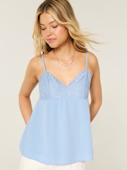 Hollister Blue Lace Cami Top - Image 1 of 3
