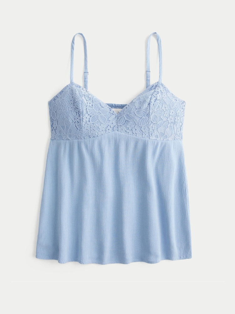Hollister Blue Lace Cami Top - Image 3 of 3