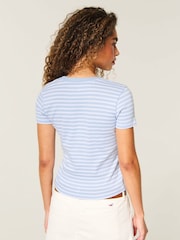 Hollister Blue Crew Neck T-Shirt - Image 3 of 4