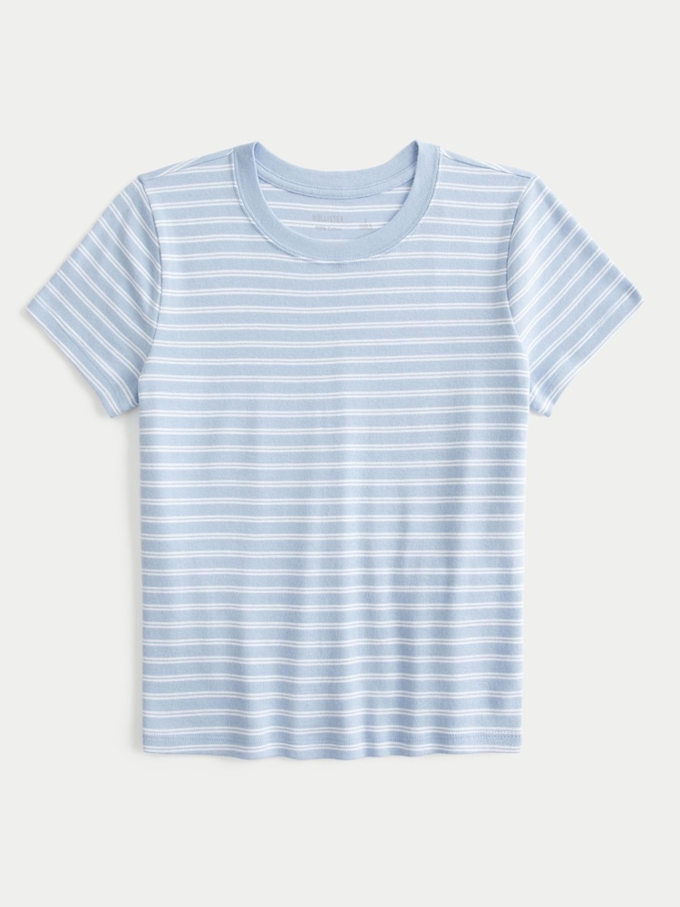 Hollister Blue Crew Neck T-Shirt - Image 4 of 4