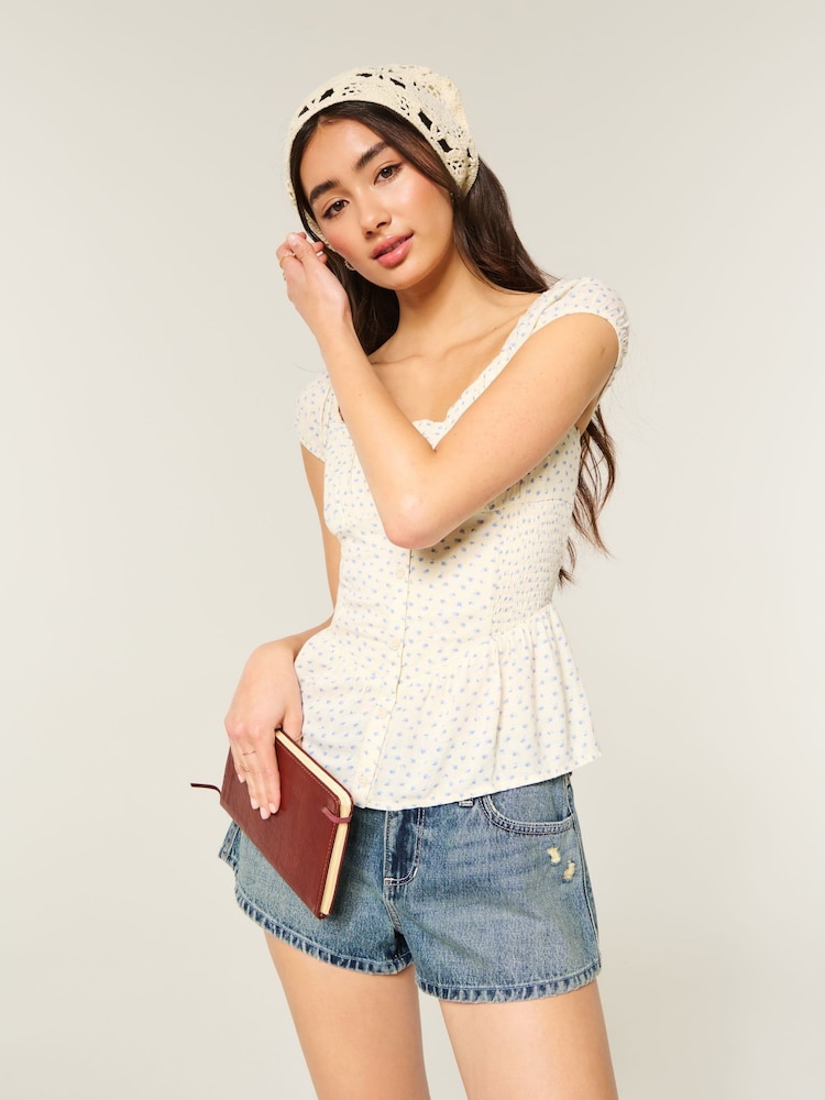 Hollister Sweetheart Peplum Top - 4의 이미지 1