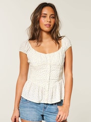 Hollister Sweetheart Peplum Top - 4의 이미지 2
