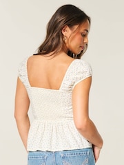 Hollister Sweetheart Peplum Top - 4의 이미지 3
