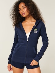 Hollister Blue Graphic Sweat Top - Image 1 of 4