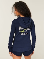 Hollister Blue Graphic Sweat Top - Image 2 of 4