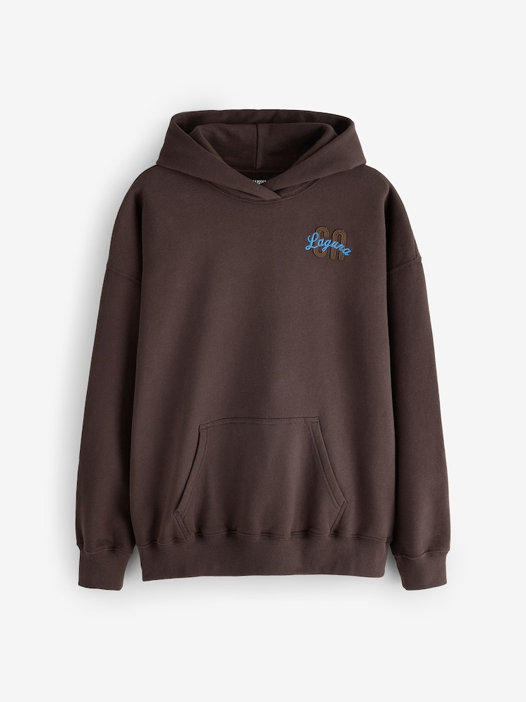 Hollister Brown Graphic Sweat Top - Image 1 of 4