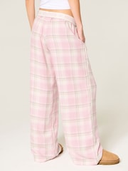 Hollister Pink Low Rise Flannel Straight Leg Pyjama Bottoms - Image 3 of 4