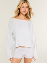 Hollister Grey Graphic Sweat Top - Image 1 of 4