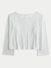 Hollister Grey Graphic Sweat Top - Image 4 of 4