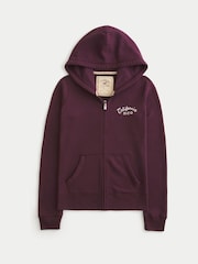 Hollister Red Graphic Sweat Top - Image 3 of 4