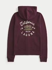 Hollister Red Graphic Sweat Top - Image 4 of 4