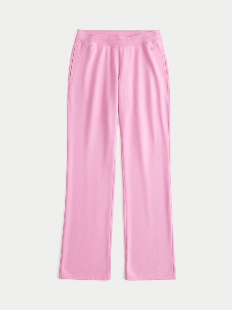 Hollister Pink Low Rise Straight Joggers - Image 1 of 1 Hollister Pink Low Rise Straight Joggers - Image 1 of 1