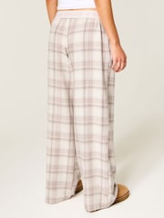 Blanco - Hollister Bajo Rise Flannel Straight Leg Pyjama Bottoms - Imagen 3 de 4