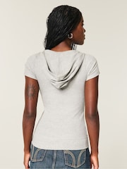 Hollister Grey Henly T-Shirt - Image 2 of 3