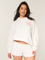 Hollister White Graphic Hoodie - Image 2 of 4