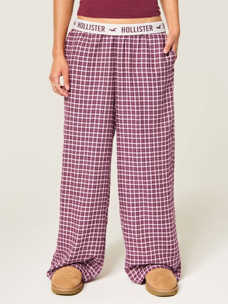 Rojo - Hollister Bajo Rise Flannel Straight Leg Pyjama Bottoms - Imagen 2 de 4 Rojo - Hollister Bajo Rise Flannel Straight Leg Pyjama Bottoms - Imagen 2 de 4