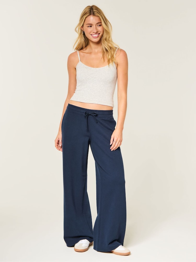 Hollister Blue Low Rise Baggy Joggers - Image 1 of 4 Hollister Blue Low Rise Baggy Joggers - Image 1 of 4