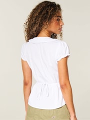Hollister White Collar Shirt - Image 2 of 5