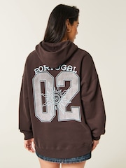 Hollister Brown Graphic Sweat Top - Image 1 of 5