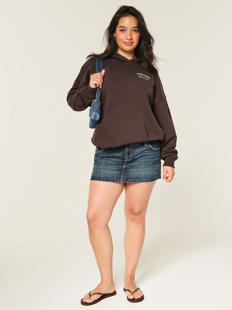 Hollister Brown Graphic Sweat Top - Image 2 of 5