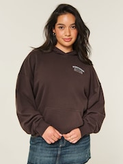 Hollister Brown Graphic Sweat Top - Image 3 of 5