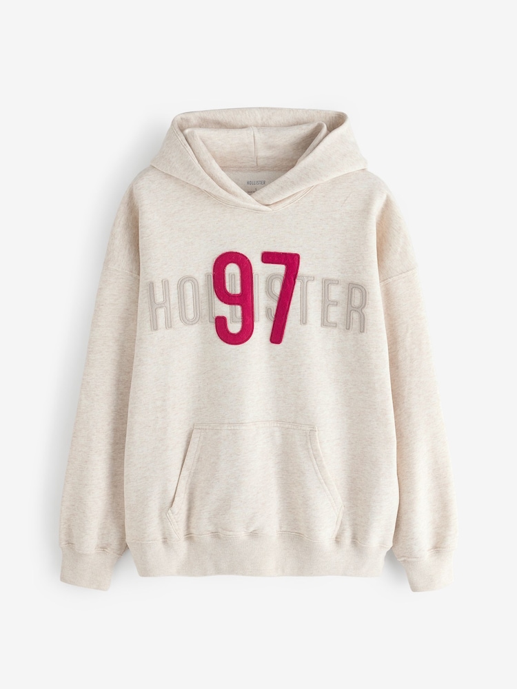 Hollister Grey Graphic Sweat Top - Image 1 of 1