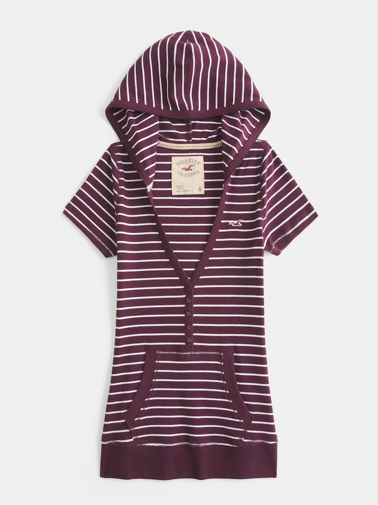 Hollister Purple Henly T-Shirt - Image 4 of 4