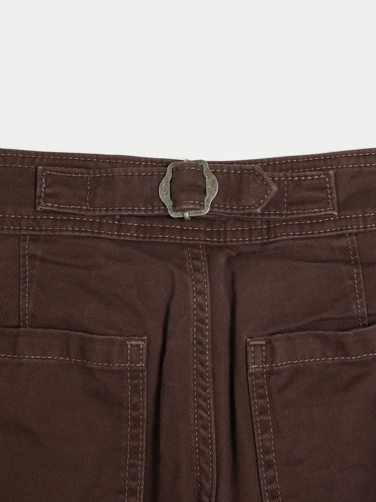 Hollister Brown Low Rise Wide Leg Utility Trousers - Image 5 of 5