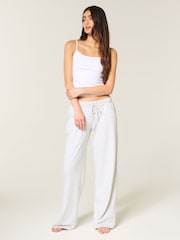 Hollister Grey Wide Leg Pyjama Bottoms - Image 1 of 4