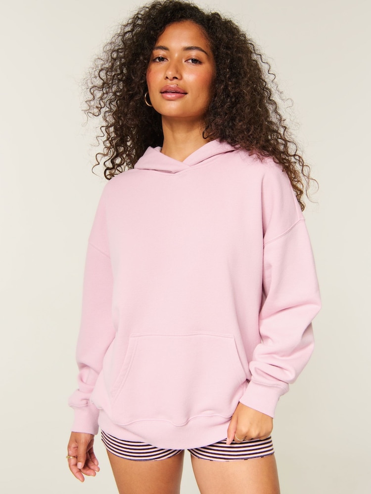 Hollister Pink Feel Good Oversized Hoodie - Image 1 of 3