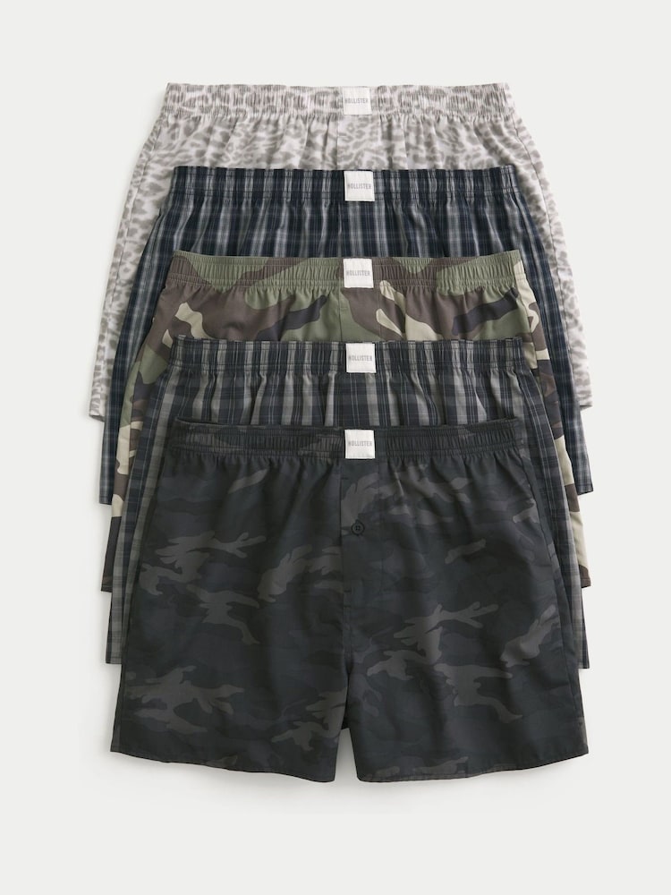 Hollister Black Woven Boxers 5 Pack - Image 1 of 2